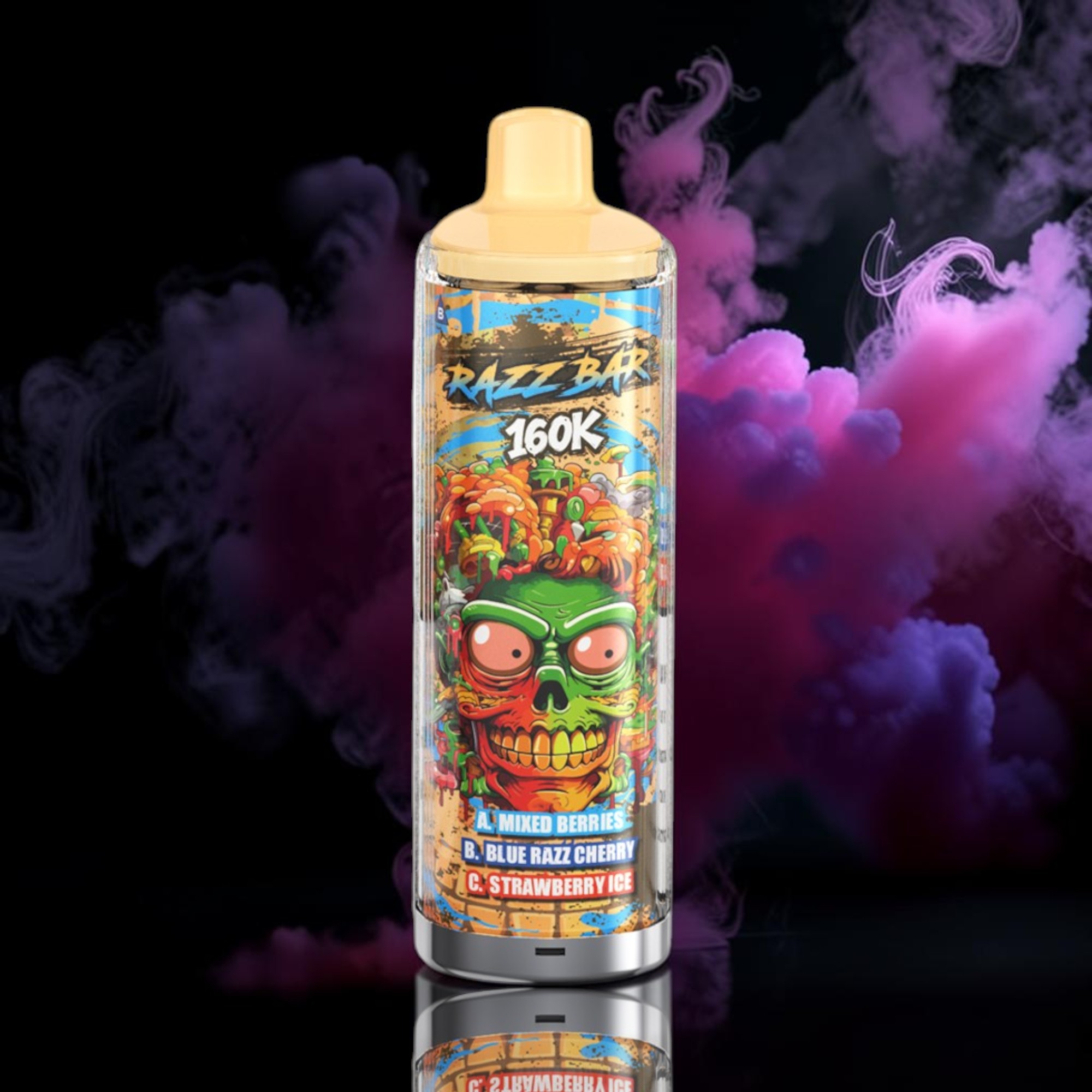 Razz Bar 160K Trio – Mixed Berries • Blue Razz Cherry • Strawberry Ice
