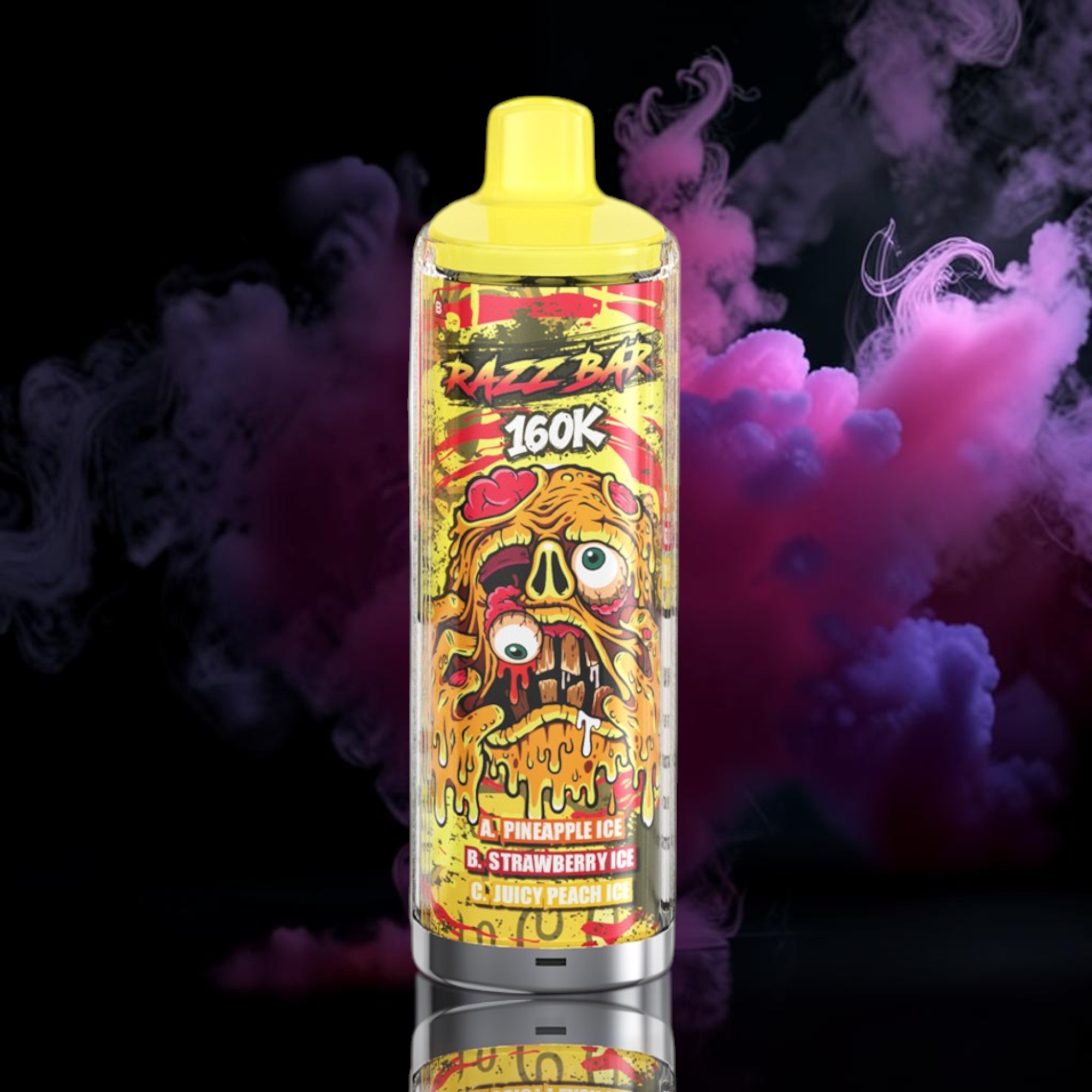 Razz Bar 160K Trio – Pineapple Ice • Strawberry Ice • Juicy Peach Ice