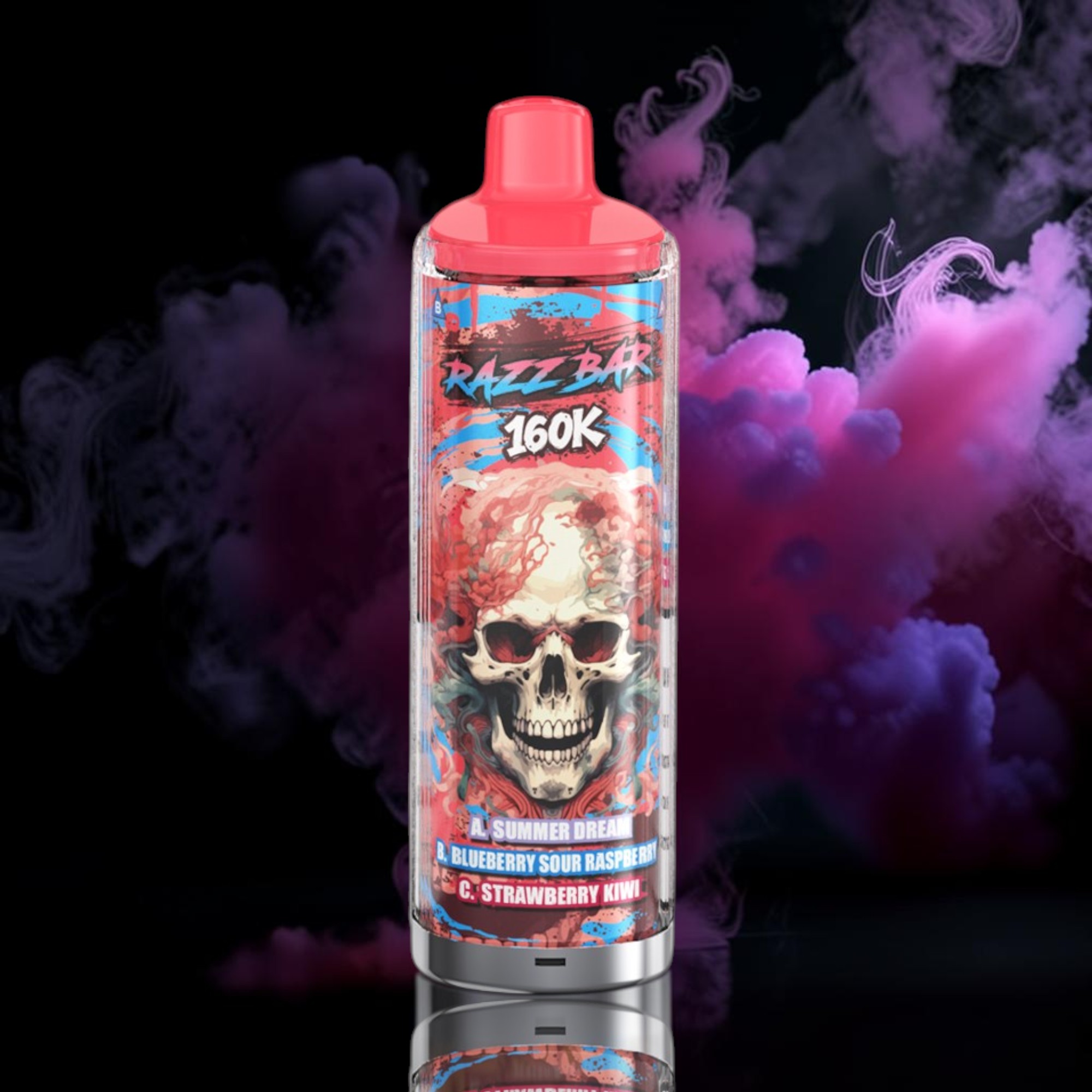 Razz Bar 160K Trio – Summer Dream • Blueberry Sour Raspberry • Strawberry Kiwi
