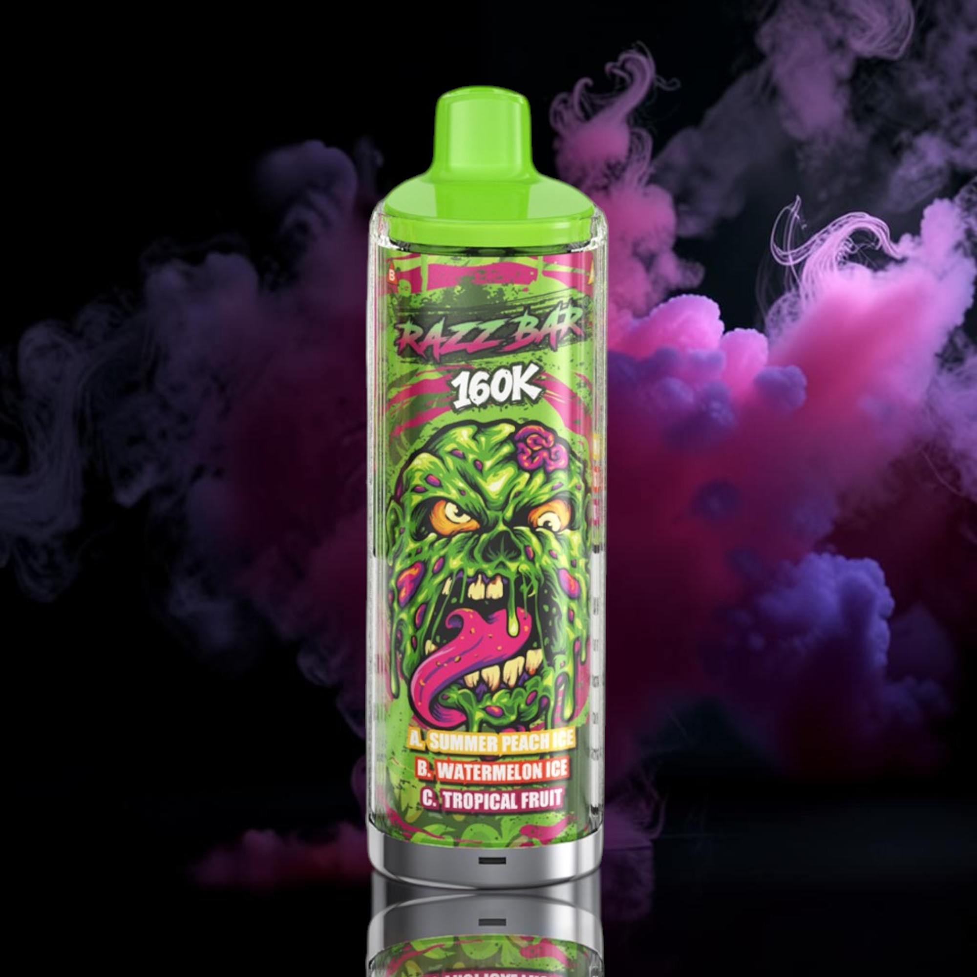 Razz Bar 160K Trio – Summer Peach Ice • Watermelon Ice • Tropical Fruit